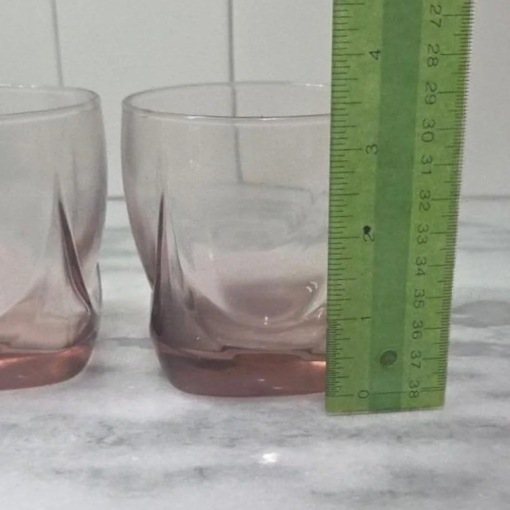 Libbey Imperial Plum Old Fashioned Glasses, Set of 2 Drape Style Whiskey Tumbler